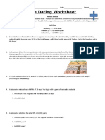 The Dating Worksheet: Determine Ages of Rocks and Fossils Using Radioactive Decay