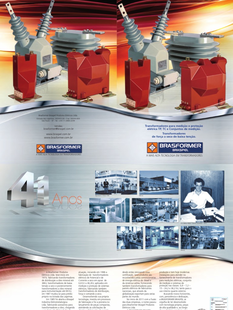 Catalogo 2015 Brasformer Braspel TC TP PDF, PDF, Transformador