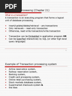 Transaction Processing (Chapter 21) : What Is A Transaction?