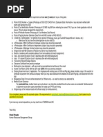 Requirements (for Provincial)