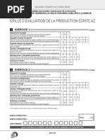 Grille Evaluation Production Ecrite Delf A2 TP 2