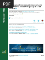 Non-Invasive Time-Resolved Measurements of Anomalous Collision Frequency in A Hall Thruster