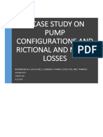 A Case Study On Pump Configurations and Rictional and Minor Losses