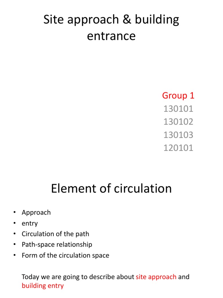Types of Building Entrances and Approaches | PDF | Nature