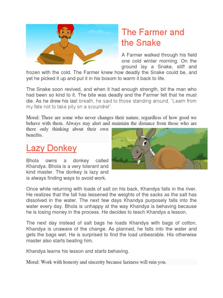 The Farmer And The Viper The Farmer and The Snake | PDF