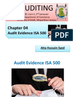 Auditing: Audit Evidence ISA 500