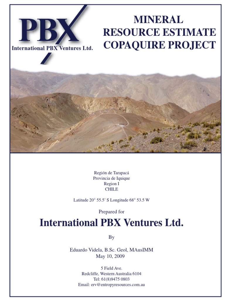 2009 06 23 CAD CMX Technical Report 164 | PDF | Geology | Earth Sciences