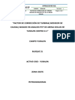 Factor de Turbina Basado en Análisis PVT