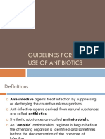 Guidelines For Rational Use of Antibiotics