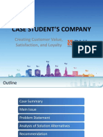 Case Student'S Company: Creating Customer Value, Satisfaction, and Loyalty