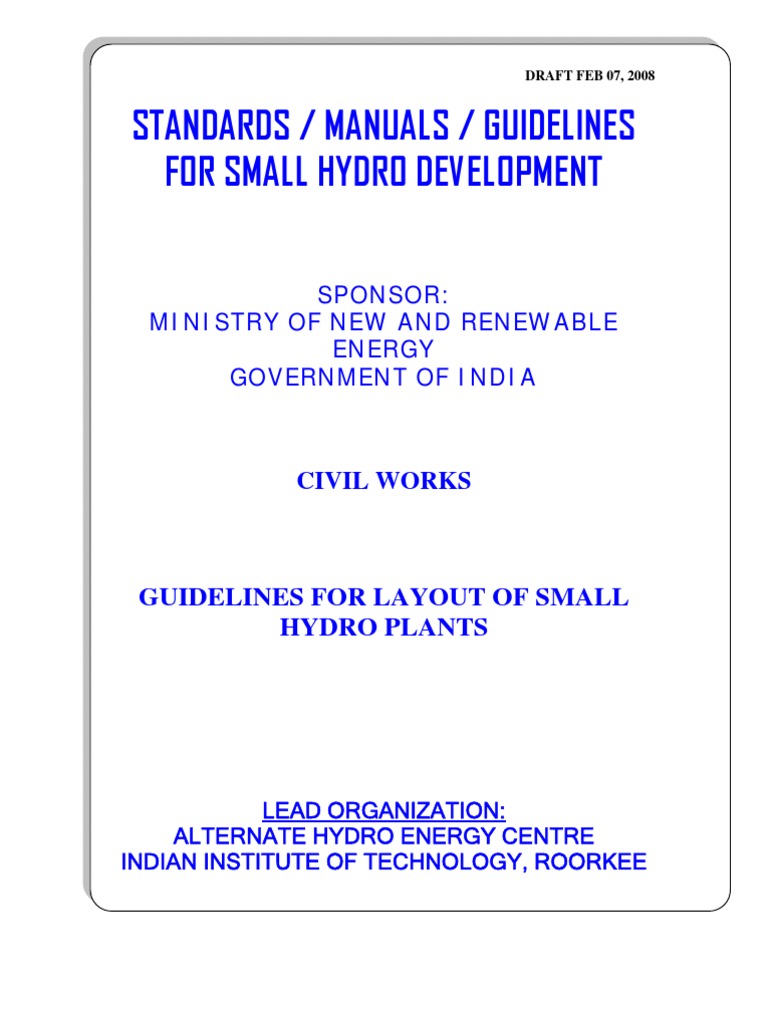 Guidelines for Small Hydro Plant Layout | PDF | Dam | Power Station