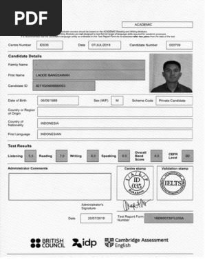 ielts Result Certificate