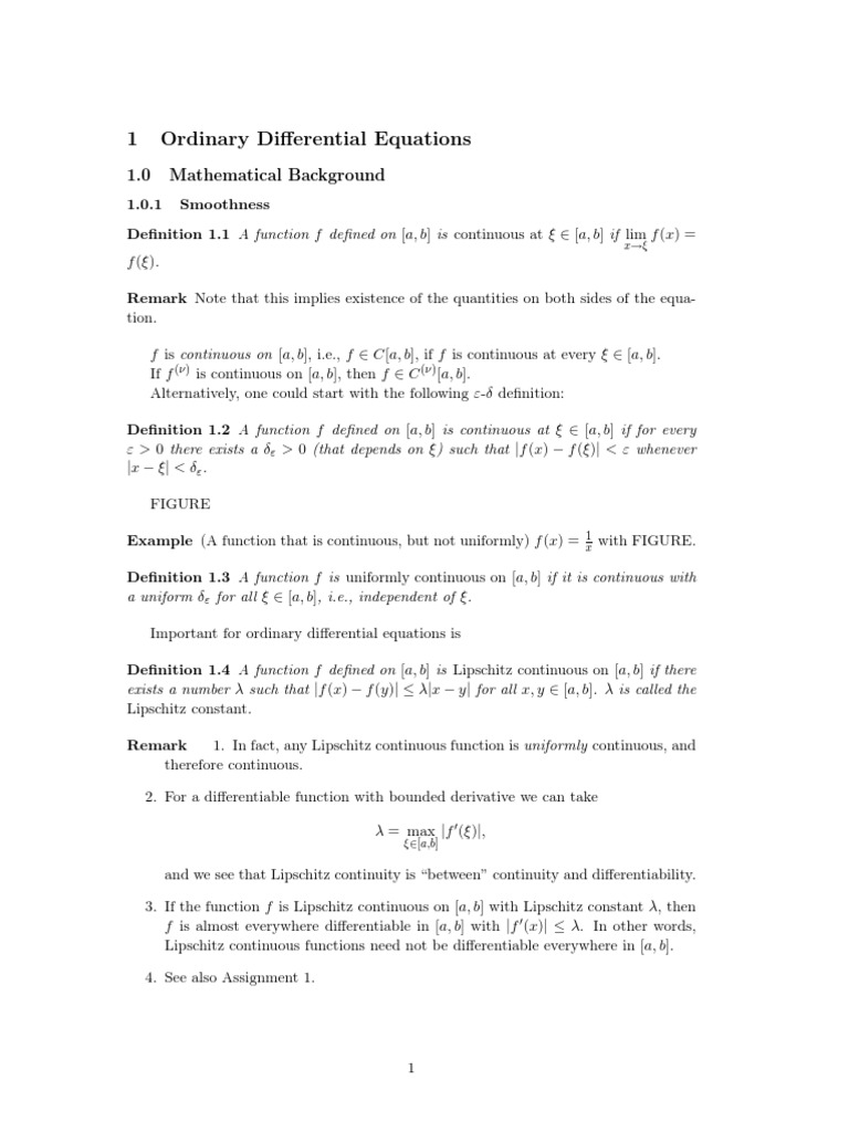 472notes Pdf Pdf Continuous Function Ordinary Differential Equation