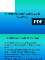 Registered Trade Mark Law in Malaysia