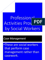 Professional Activities Provided by Social Workers