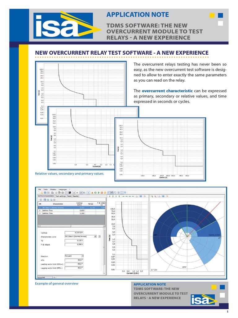 Application Note: New Overcurrent Relay Test Software - A New ...