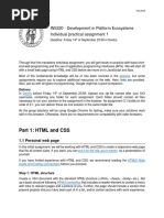 Part 1: HTML and CSS: IN5320 - Development in Platform Ecosystems Individual Practical Assignment 1