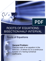 Roots of Equations: Bisection/Half-Interval