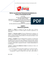 PENAL - Ley 464 Del Servicio Plurinacional de Asistencia A La Víctima