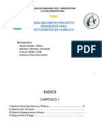 Tema:: Análisis Previo Proyecto Residencia para Estudiantes en Huánuco