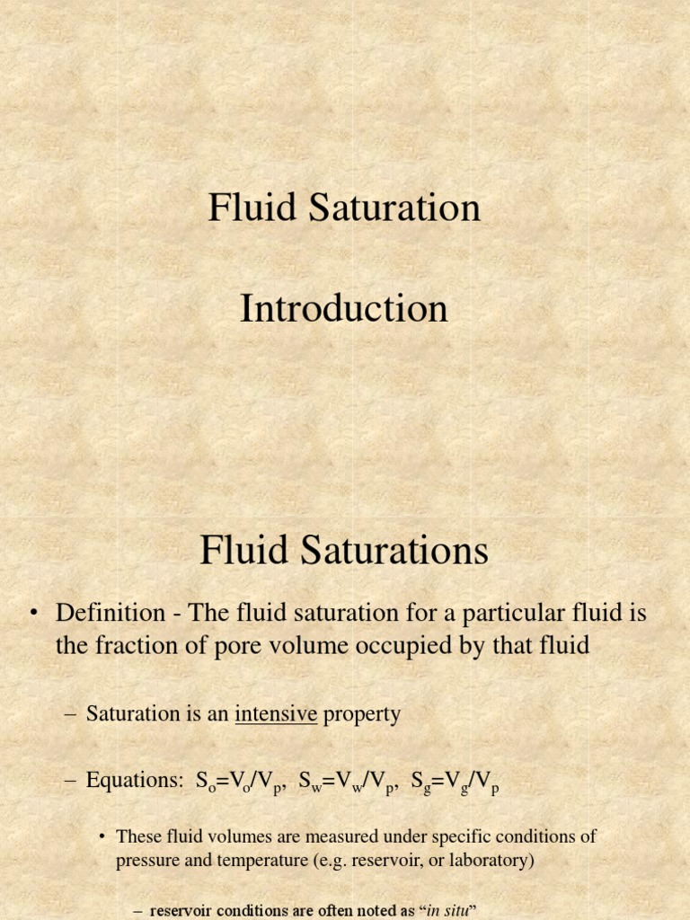 7Fluid Saturation PDF Petroleum Reservoir Petroleum