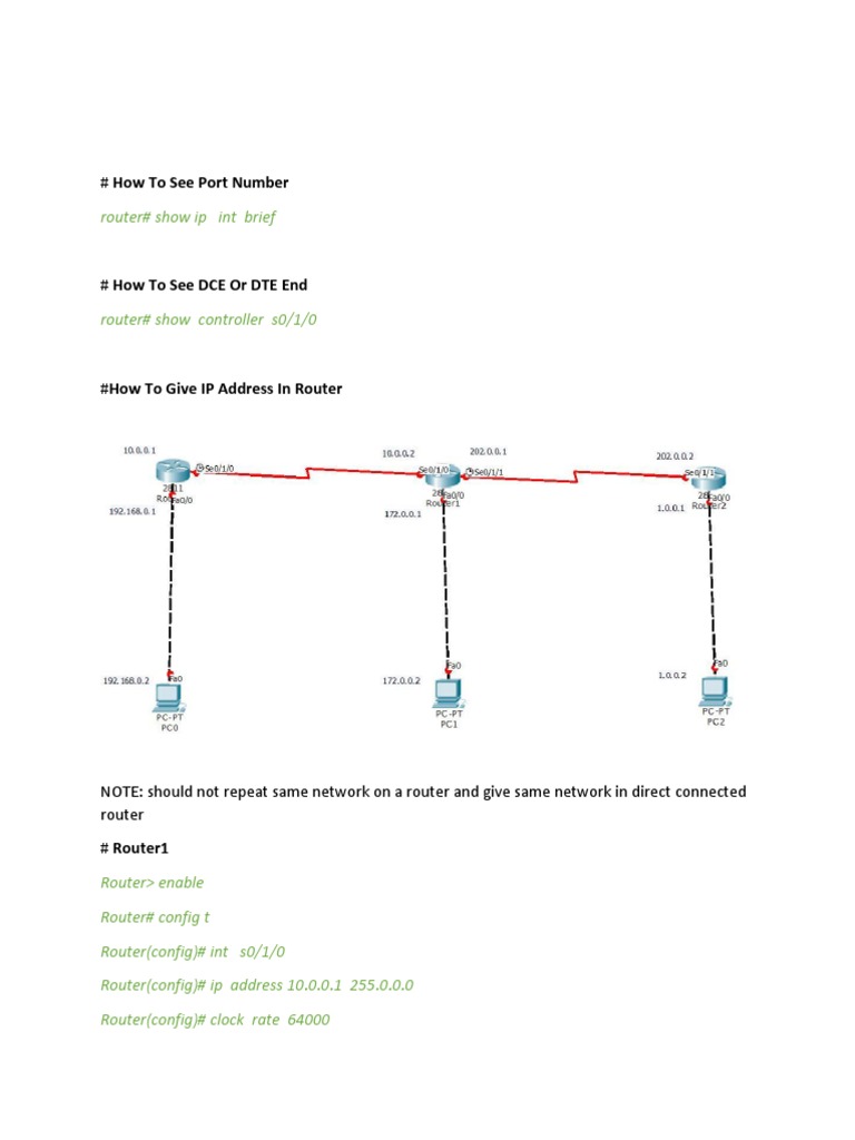 Basic Router IP Configuration Guide | PDF