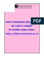 NEW KVPY Stream SA Paper Sol 2007 T o 2010 PDF