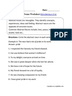 Abstract Nouns Circling Writing P 1 Intermediate ELA Literacy.L.3.1c PDF