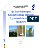 Protocolo de Operaciones en Caso de Emergencia Para El Abastecimiento de Agua Potable Desde Un Sistema de Lagunas Urbanas