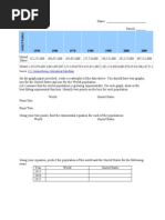 Population Project: U.S. Census Bureau, International Data Base