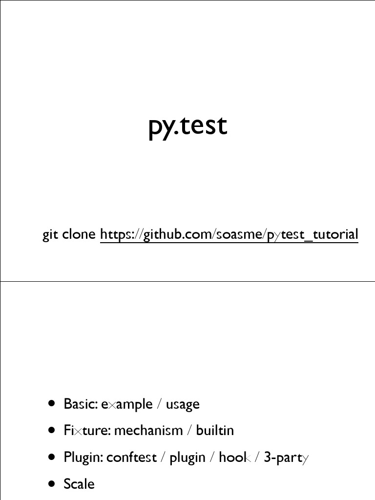 Pytest Basics and Usage Guide | PDF | Computer Engineering ...