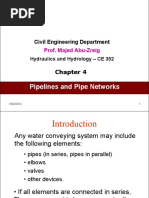 Pipelines and Pipe Networks: Civil Engineering Department