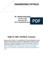 Pam-131 Engineering Physics: Dr. Ahmat Khurshid