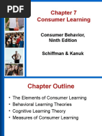 Consumer Learning: Consumer Behavior, Ninth Edition Schiffman & Kanuk