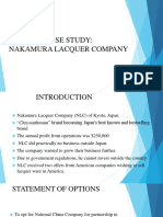 Case Study: Nakamura Lacquer Company