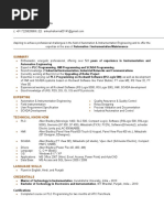 Ankush Sharma Automation Instrumentation Engineer CV