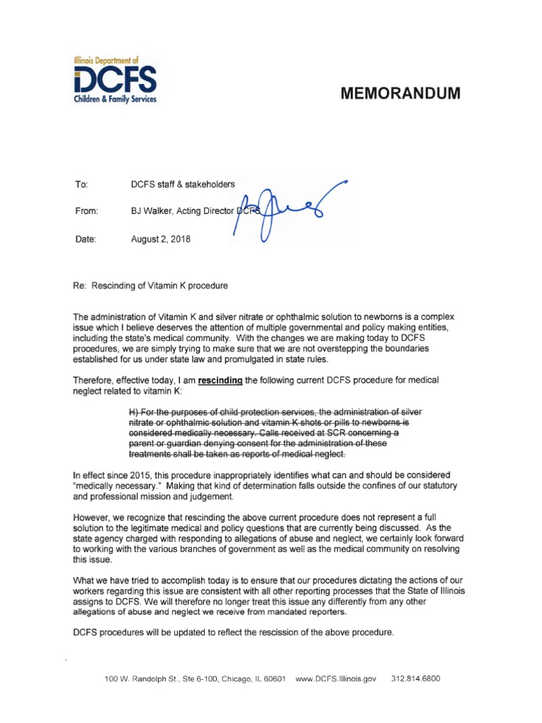 Dcfs Vitamink Procedure PDF Child Protective Services Dentist