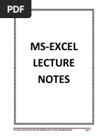 Excel Lecture Notes3 PDF