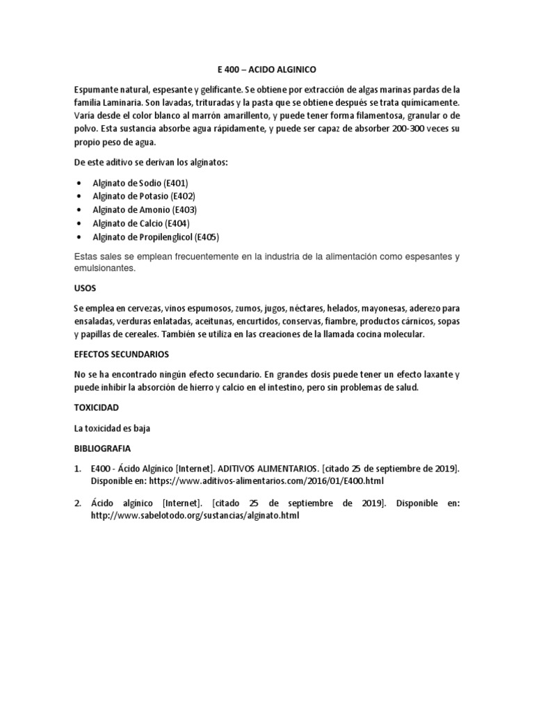 Ácido Alginico PDF