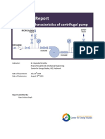 Laboratory Report: Performance Characteristics of Centrifugal Pump