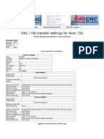 File Transfer Settings for Num 750