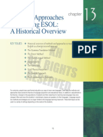Methods/Approaches of Teaching ESOL: A Historical Overview: Key Issues