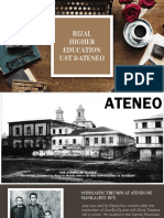 Rizal's Education at Ateneo and UST