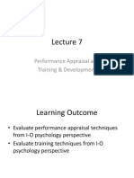Performance Appraisal and Training & Development