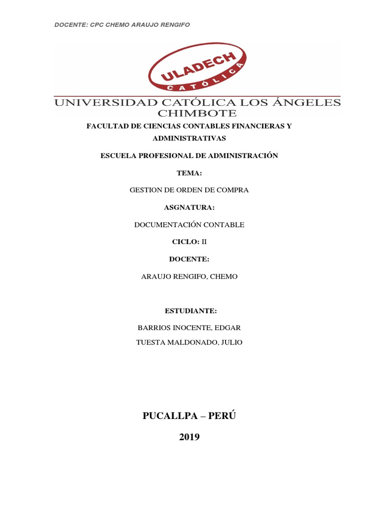 Facultad de Ciencias Contables Financieras Y Administrativas Escuela ...