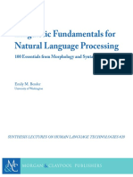 Emily M. Bender - Linguistic Fundamentals For Natural Language Processing-Morgan & Claypool (2013)