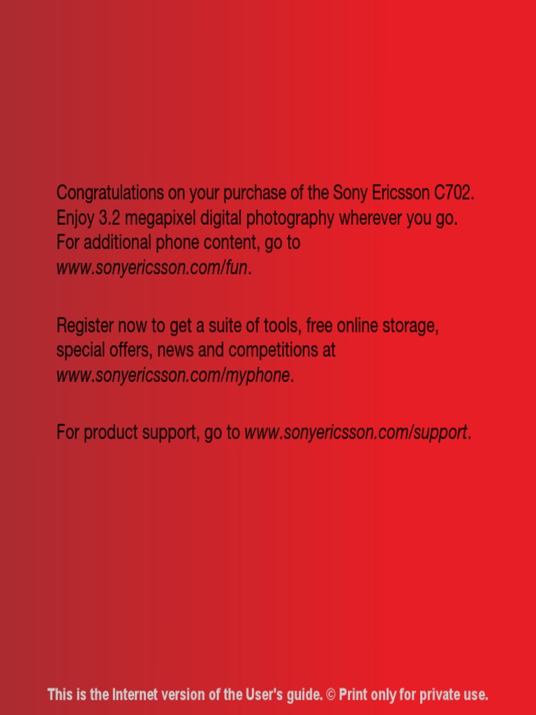 Instr Sony Ericsson c702 Eng | PDF | H.264/Mpeg 4 Avc | License