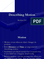 2.1 Describing Motion