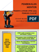 Peserta Latsar Cpns 2019 Pemkab Cilacap: Pembekalan Mentor