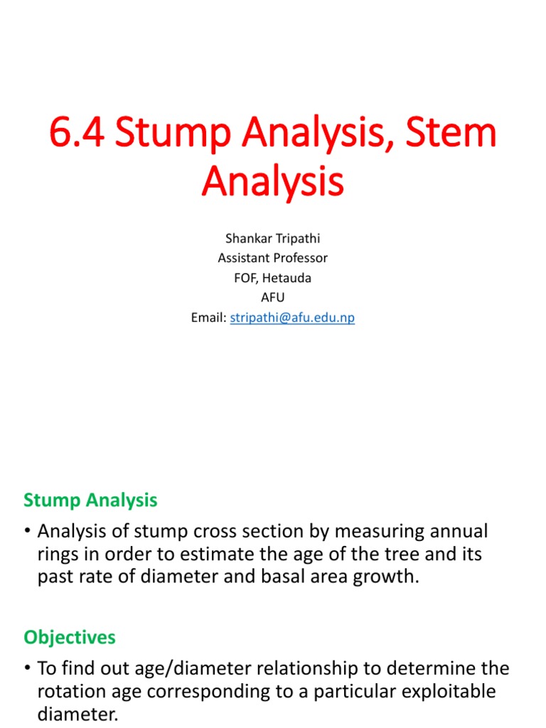 Stump and Stem Analysis Techniques | PDF | Home & Garden